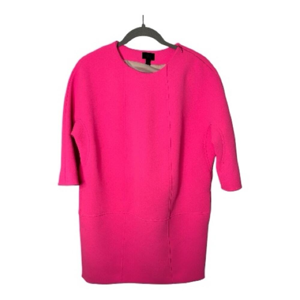 Banana Republic Bright Pink Boxy Mini Dress Zipper Shoulder 0